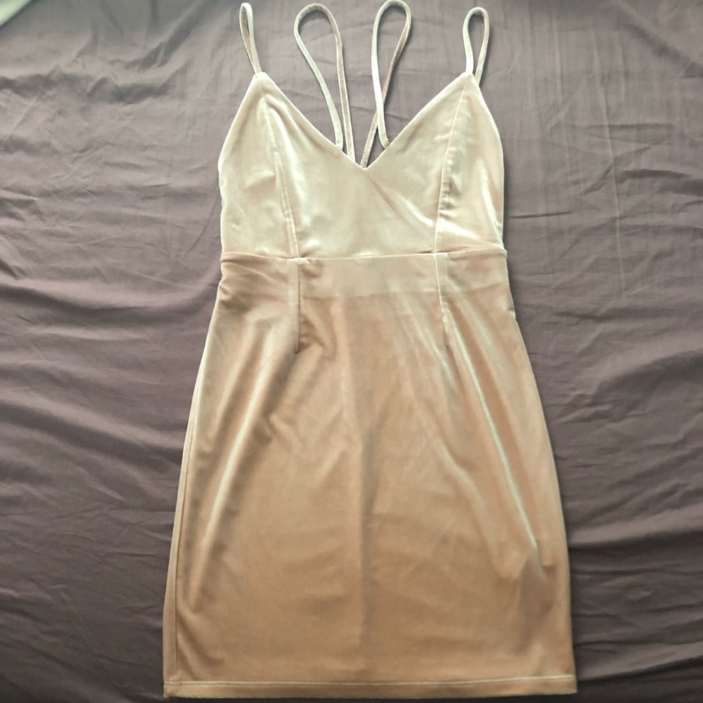 Forever 21 Baby Pink Velvet Dress